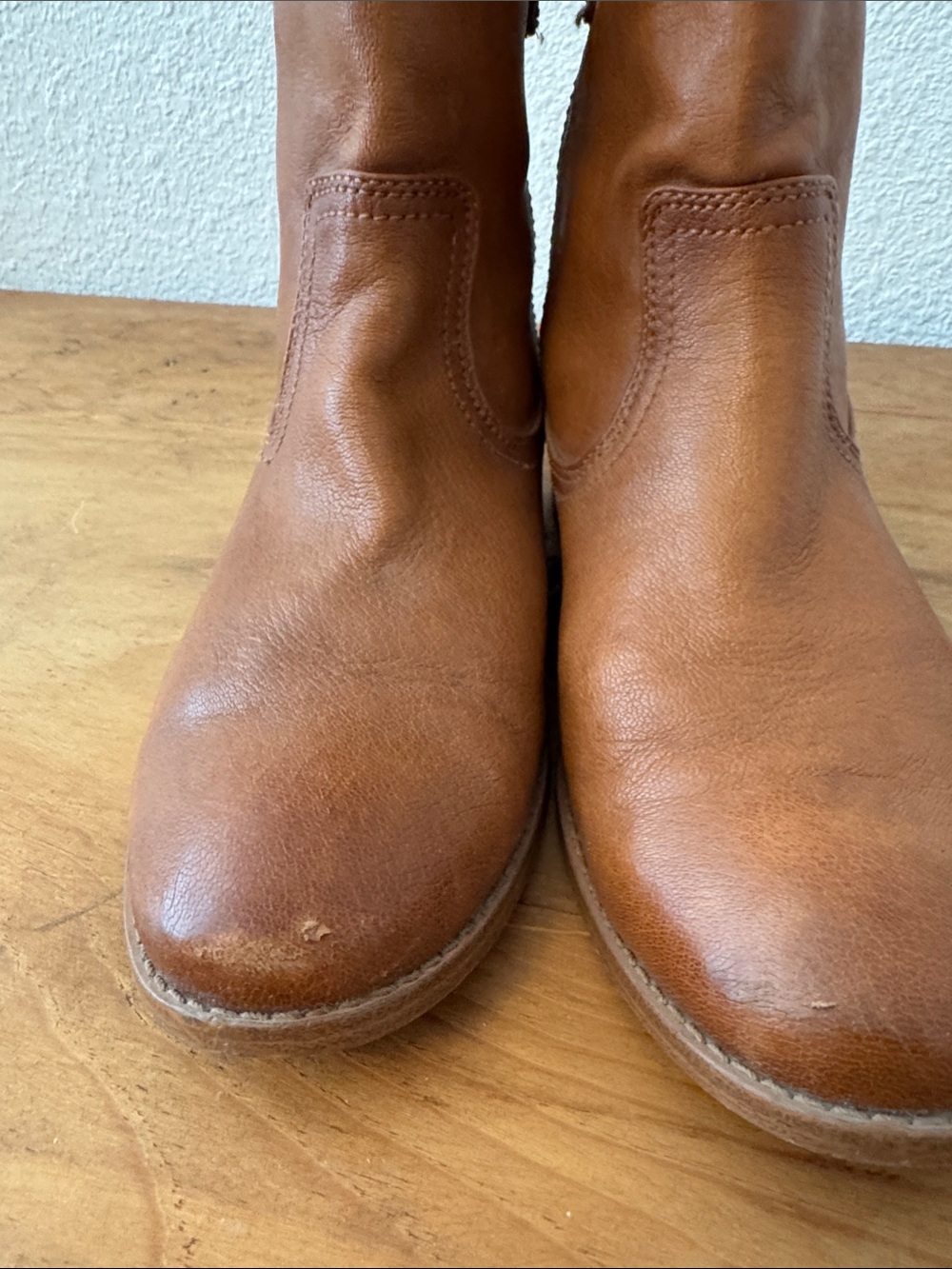 Classic Women's Leather Mid-Calf Boot in Cognac - Picture 10 of 10